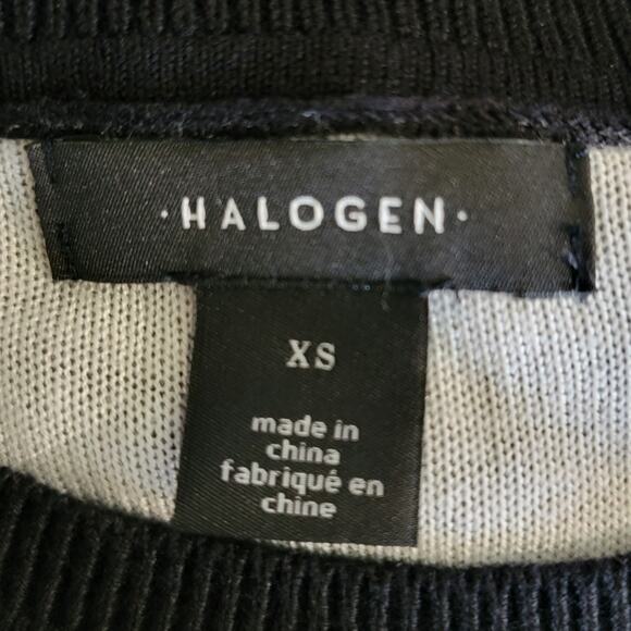 Halogen Women XS Black White Polka Dot Sleeveless Vest Top Nordstrom Soft Casual - Picture 2 of 7